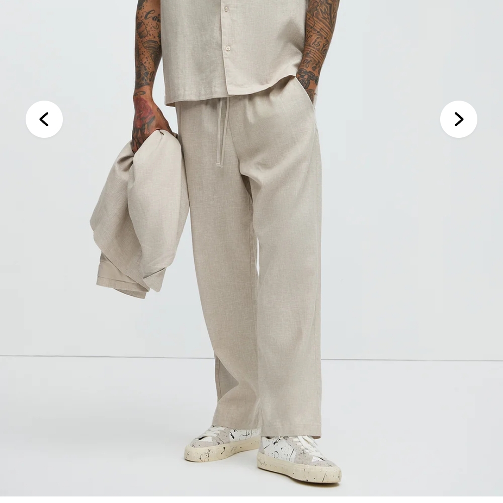 Fashion Nova Tan Dress Pants High-Waisted Wide-Leg